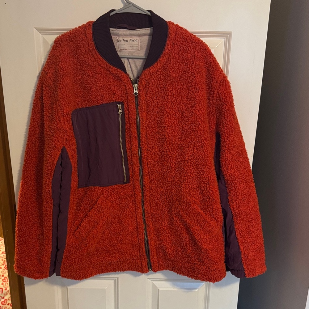 We The Free Free People Women’s Rivington Sherpa Fleece Jacket L